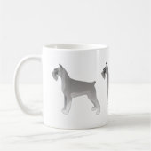 Illustration-Silhouette des Riesenschnauzer Dog Br Kaffeetasse (Links)