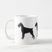 Illustration-Silhouette des Riesenschnauzer Dog Br Kaffeetasse (Links)