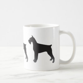 Illustration-Silhouette des Riesenschnauzer Dog Br Kaffeetasse