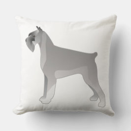 Illustration-Silhouette des Riesenschnauzer Dog Br Kissen