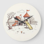 Illustration - Spielplatz Große Wanduhr (Vorderseite)
