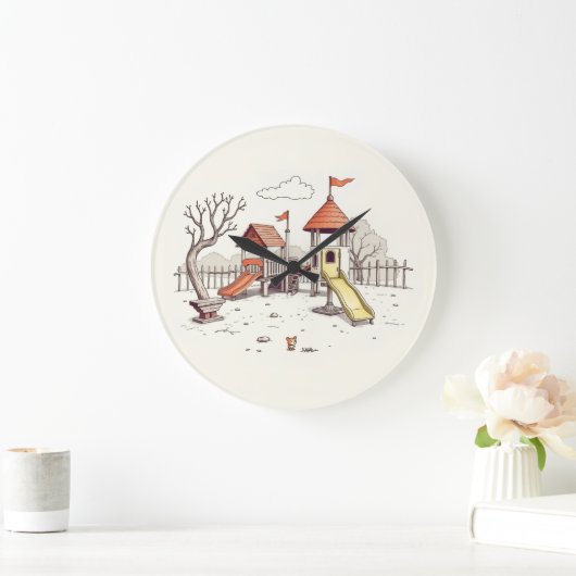 Illustration - Spielplatz Große Wanduhr (Zuhause)