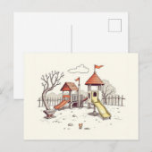 Illustration - Spielplatz Postkarte (Vorne/Hinten)