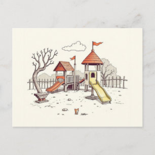 Illustration - Spielplatz Postkarte