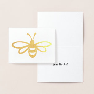 Illustration stilisierter Bienen Folienkarte
