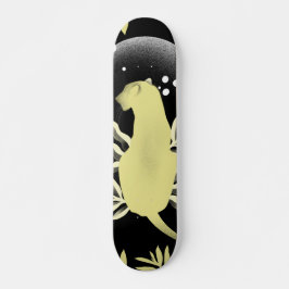 Illustration Surreal Dreamy Lion Wild Animal Moon Skateboard