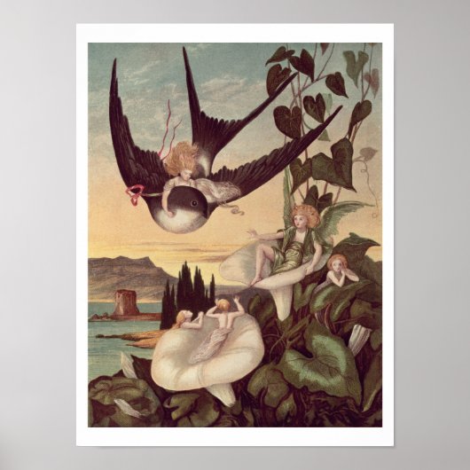 Illustration to 'Thumbkinetta', by Hans Christian Poster (Vorne)