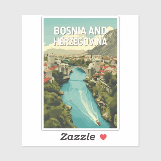 Illustration Travel Art Aufkleber (Blatt)