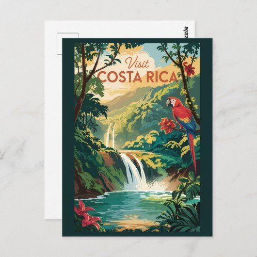 Illustration Travel Art Vintag Postkarte (Vorne/Hinten)
