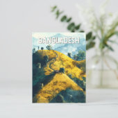 Illustration Travel Art Vintag Postkarte (Stehend Vorderseite)