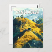 Illustration Travel Art Vintag Postkarte (Vorne/Hinten)