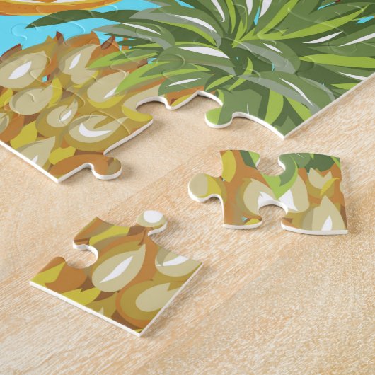 Illustration tropischer Früchte Puzzle (Seite)
