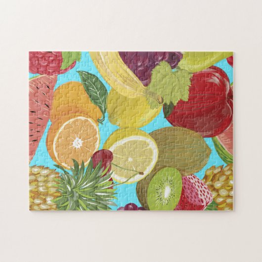 Illustration tropischer Früchte Puzzle (Horizontal)