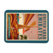 Illustration UAE Kamel Burj Khalifa Reise Kunst Magnet (Horizontal)