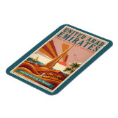 Illustration UAE Kamel Burj Khalifa Reise Kunst Magnet (Linke Seite)