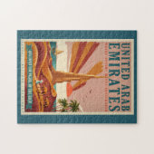 Illustration UAE Kamel Burj Khalifa Reise Kunst Puzzle (Horizontal)