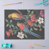 Illustration über Blume und Vögel Seidenpapier (Basteln)