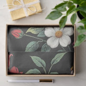 Illustration über Blume und Vögel Seidenpapier (Geschenk)