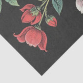 Illustration über Blume und Vögel Seidenpapier (Detail)