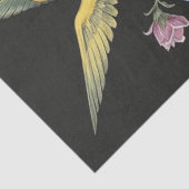 Illustration über Blume und Vögel Seidenpapier (Detail)