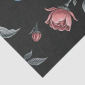 Illustration über Blume und Vögel Seidenpapier (Detail)