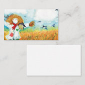 Illustration über das grüne Herz Mitteilungskarte (Vorne/Hinten)