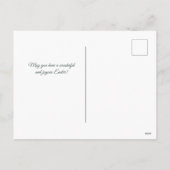 Illustration über das Osterlilie Feiertagspostkarte (Rückseite)