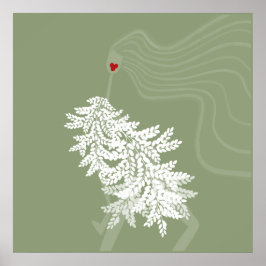 Illustration über die langhaarige botanische Minim Poster