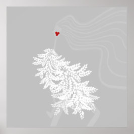 Illustration über die langhaarige botanische Minim Poster