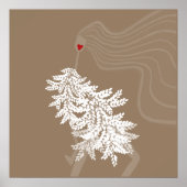 Illustration über die langhaarige botanische Minim Poster (Vorne)