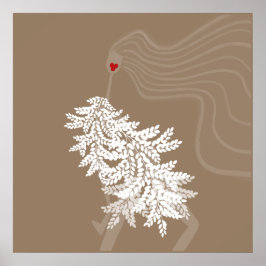 Illustration über die langhaarige botanische Minim Poster