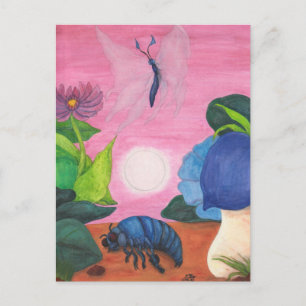 Illustration über die Transformation von Magischen Postkarte