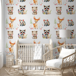 Illustration über die Wasserfarbe von Waldland Tapete