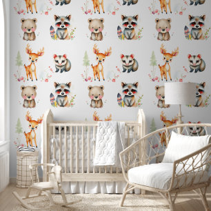 Illustration über die Wasserfarbe von Waldland Tapete