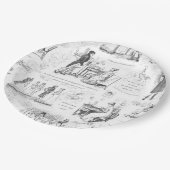 Illustration über Stolz und Vorurteile Pappteller (Schrägansicht)