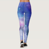 Illustration über Wasserfarben im tiefen Raum Leggings (Rückseite)