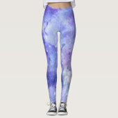 Illustration über Wasserfarben im tiefen Raum Leggings (Vorderseite)
