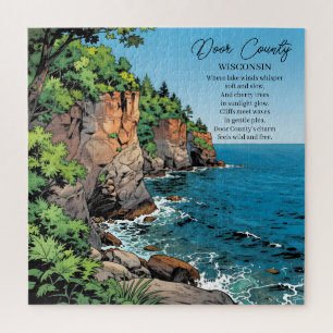 Illustration und Gedicht von Door County, Wisconsi Puzzle