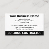 Illustration und QR-Code für Builder-Gebäude Visitenkarte (Rückseite)