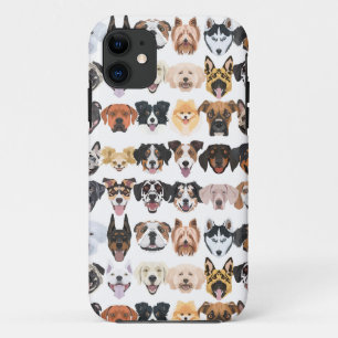 Illustration - Viele lachende und hübsche Hunde Case-Mate iPhone Hülle