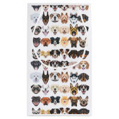 Illustration - Viele lachende und hübsche Hunde Kleine Geschenktüte (Rückseite)