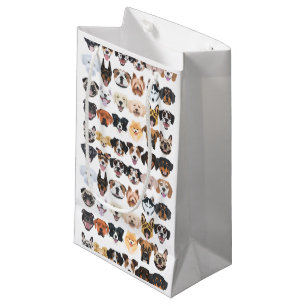 Illustration - Viele lachende und hübsche Hunde Kleine Geschenktüte