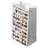 Illustration - Viele lachende und hübsche Hunde Kleine Geschenktüte (Rückseite Schrägansicht)