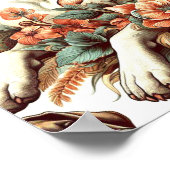 Illustration Vintag Braque Français Poster (Ecke)