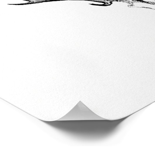 Illustration Vintager Antler Poster (Ecke)