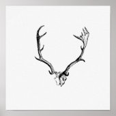 Illustration Vintager Antler Poster (Vorne)