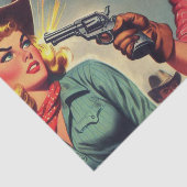 Illustration Vintager Cowgirls Seidenpapier (Ausschnitt)