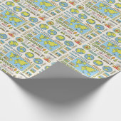 Illustration Vintager Geografie Geschenkpapier (Ecke)
