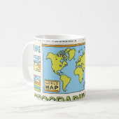 Illustration Vintager Geografie Kaffeetasse (Vorderseite Links)