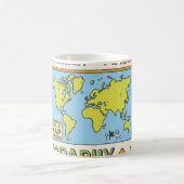 Illustration Vintager Geografie Kaffeetasse (Mittel)